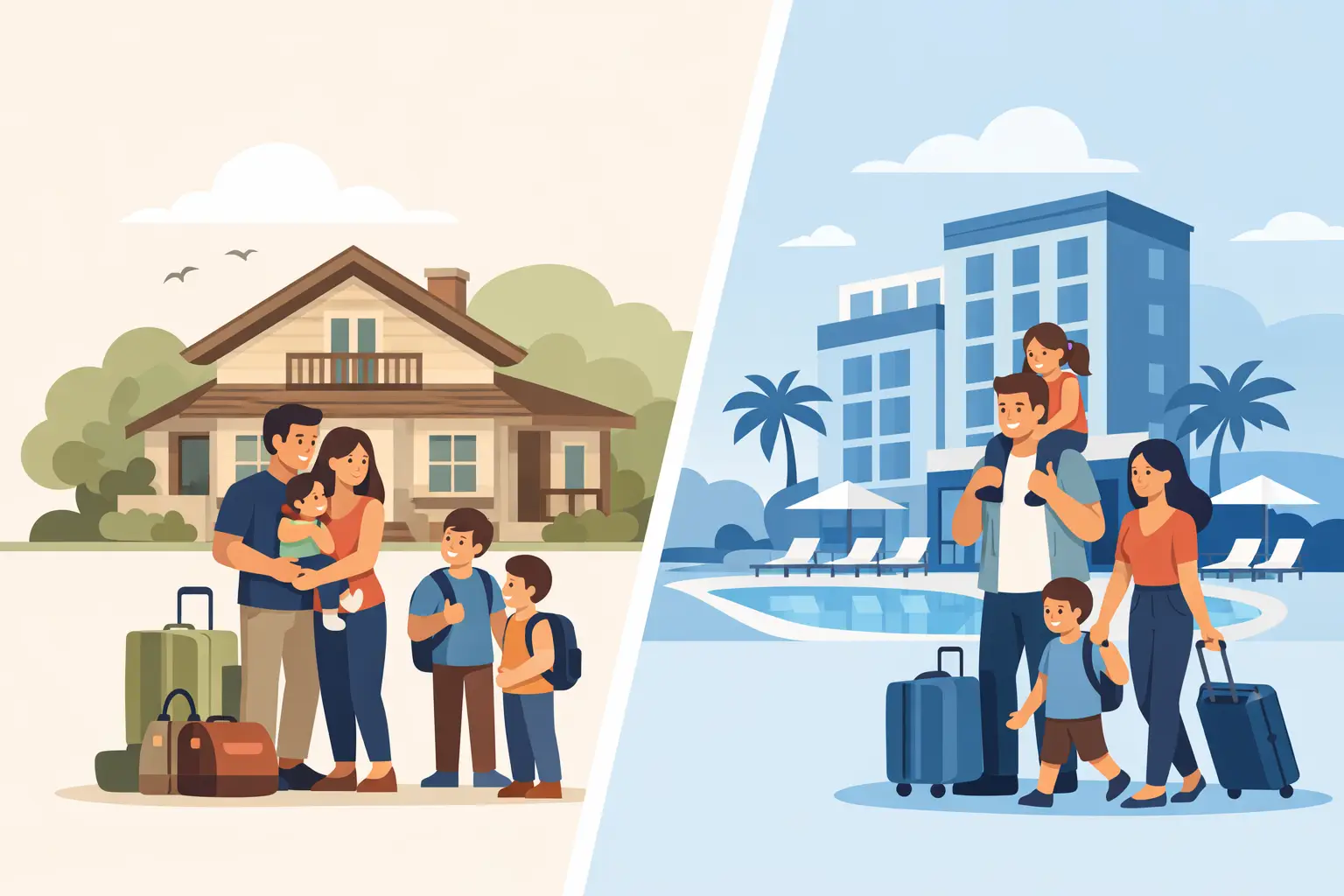 Guesthouse Versus Hotel for Families Compared
